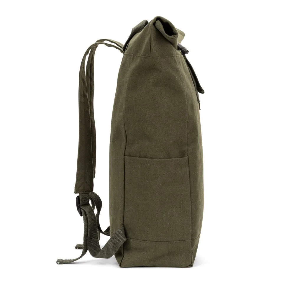 SAINT. Mochila  roll top  em algodão reciclado e poliéster reciclado (380 g/m²)