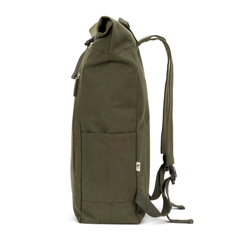 SAINT. Mochila  roll top  em algodão reciclado e poliéster reciclado (380 g/m²)