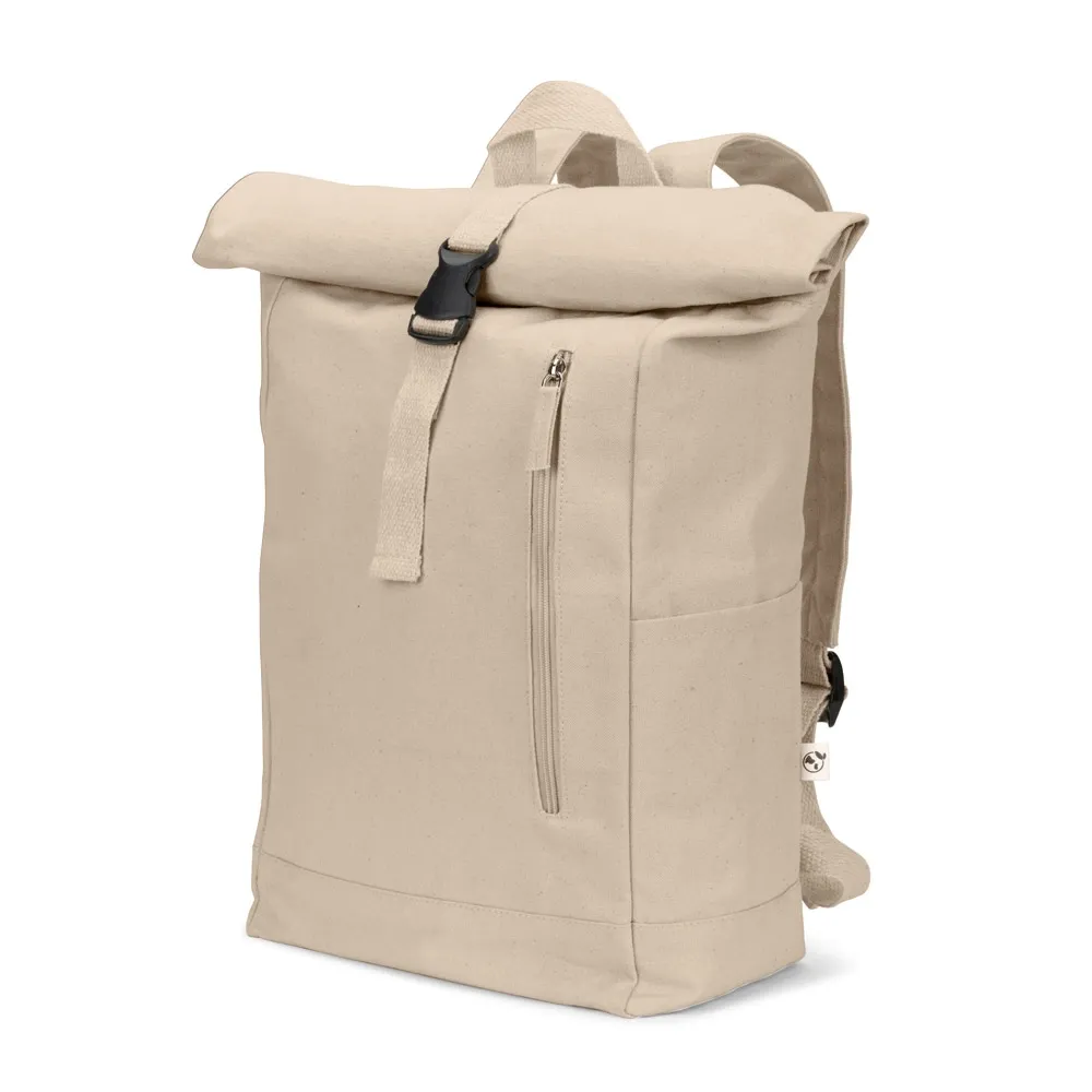 SAINT. Mochila  roll top  em algodão reciclado e poliéster reciclado (380 g/m²)