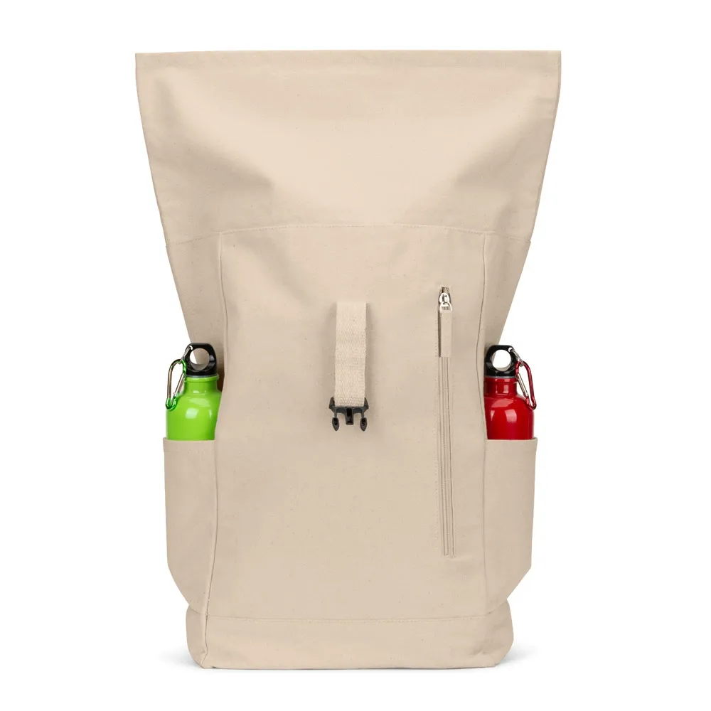 SAINT. Mochila  roll top  em algodão reciclado e poliéster reciclado (380 g/m²)