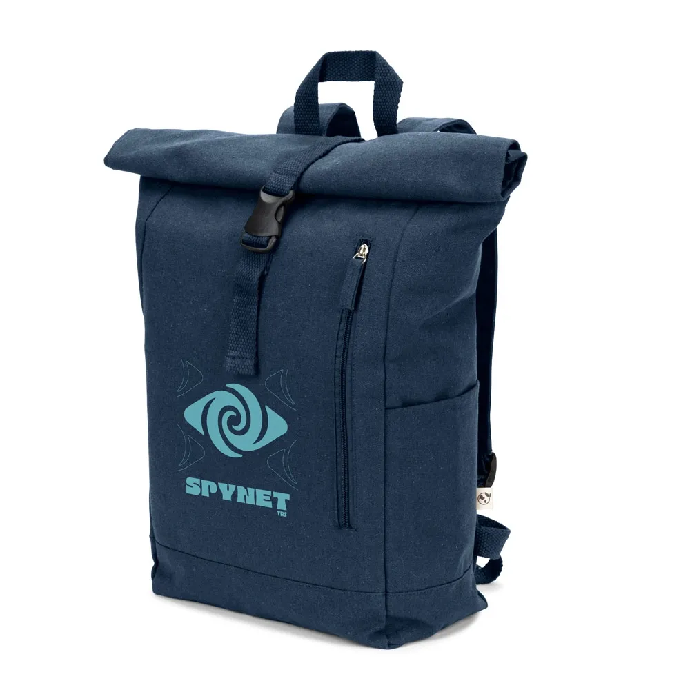 SAINT. Mochila  roll top  em algodão reciclado e poliéster reciclado (380 g/m²)