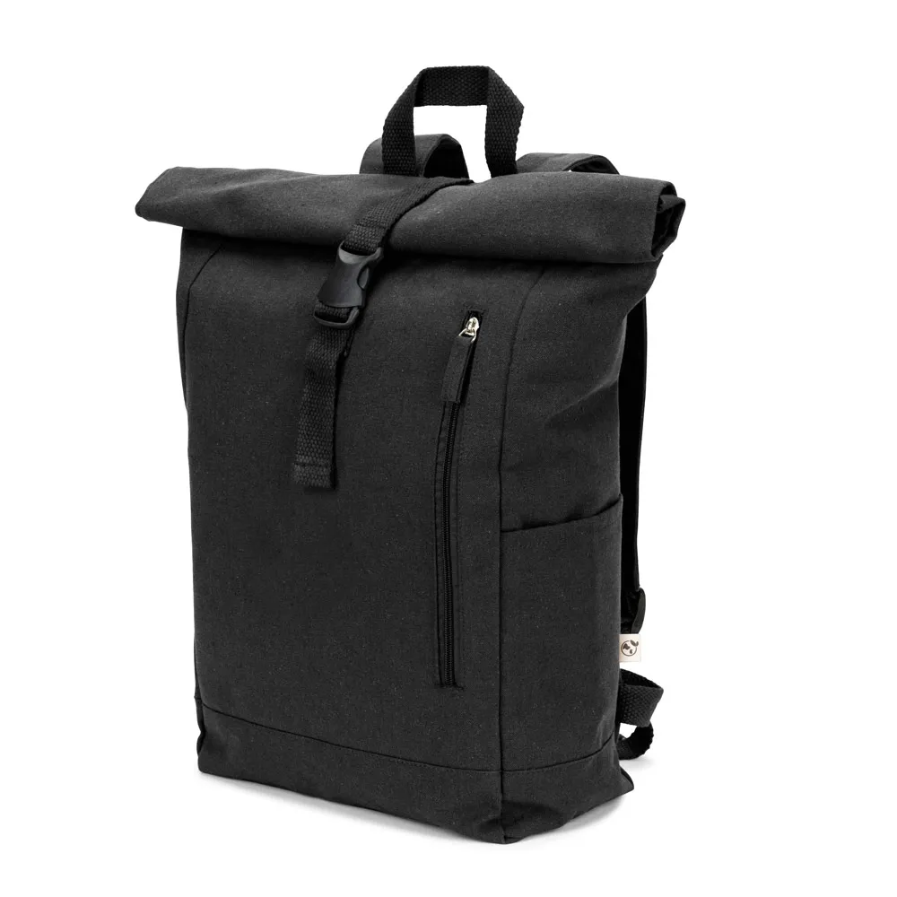 SAINT. Mochila  roll top  em algodão reciclado e poliéster reciclado (380 g/m²)
