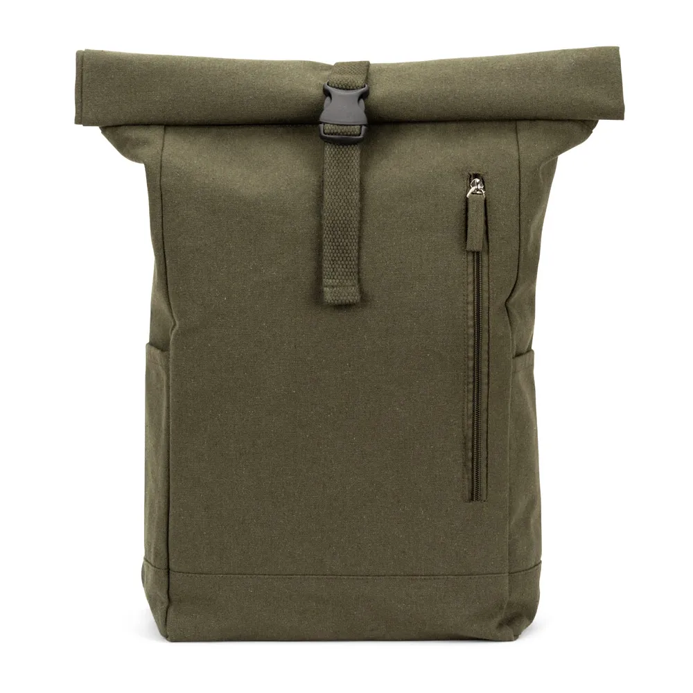 SAINT. Mochila  roll top  em algodão reciclado e poliéster reciclado (380 g/m²)