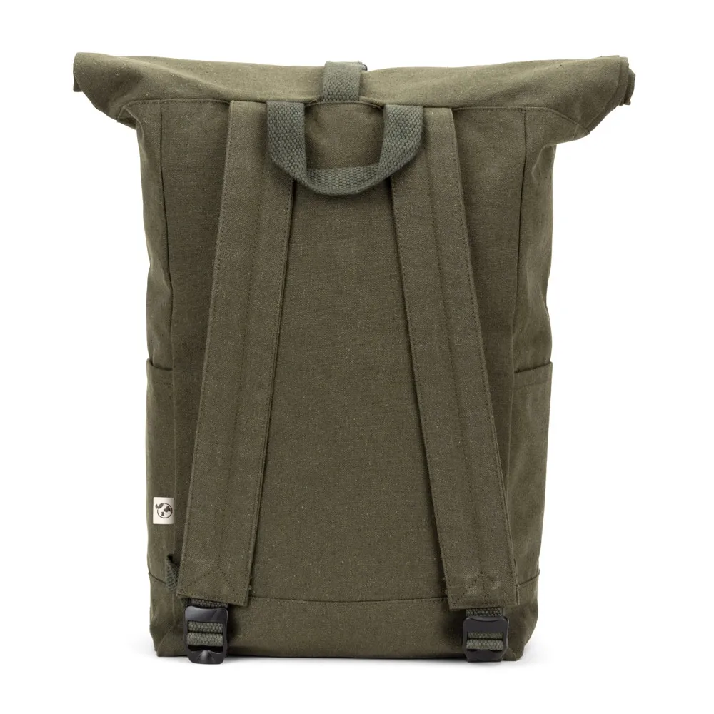 SAINT. Mochila  roll top  em algodão reciclado e poliéster reciclado (380 g/m²)