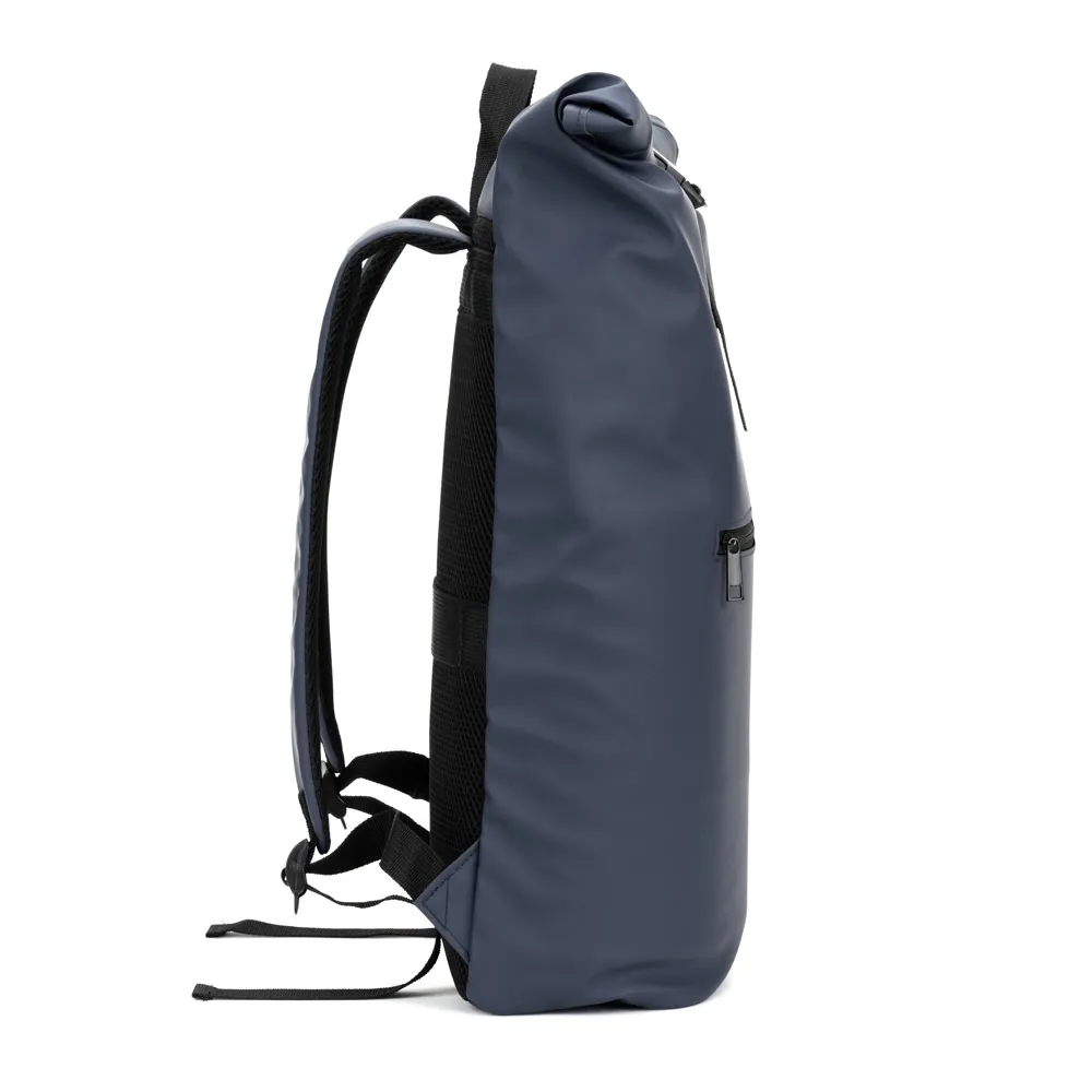 PORTLAND. Mochila  roll top  em PU com bolso para notebook (16 )