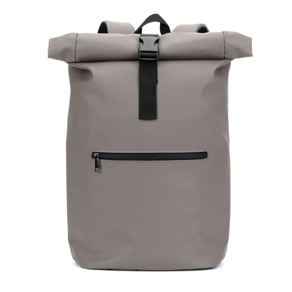 PORTLAND. Mochila  roll top  em PU com bolso para notebook (16 )