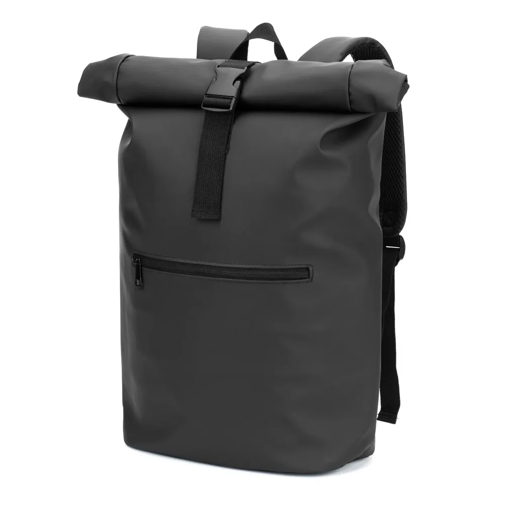 PORTLAND. Mochila  roll top  em PU com bolso para notebook (16 )