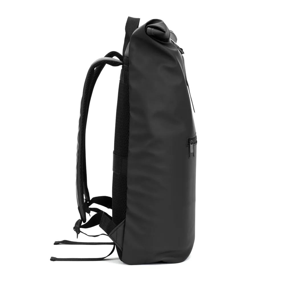PORTLAND. Mochila  roll top  em PU com bolso para notebook (16 )