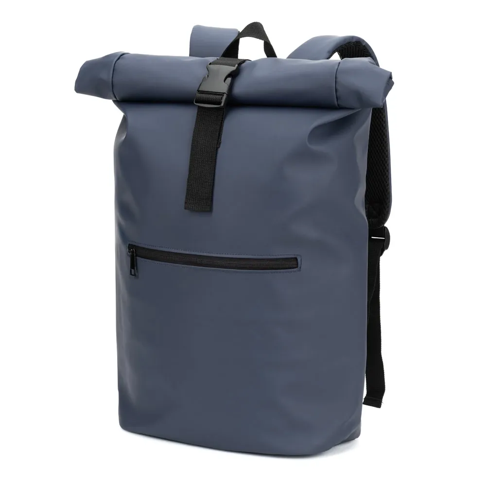 PORTLAND. Mochila  roll top  em PU com bolso para notebook (16 )