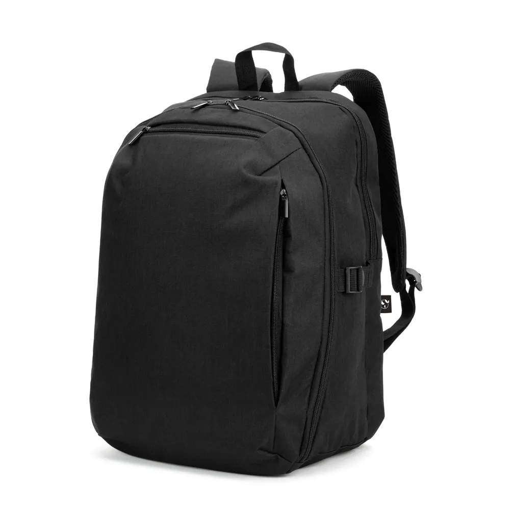 UDINE. Mochila com um compartimento de abertura total em poliéster reciclado 300D de alta densidade (16 )
