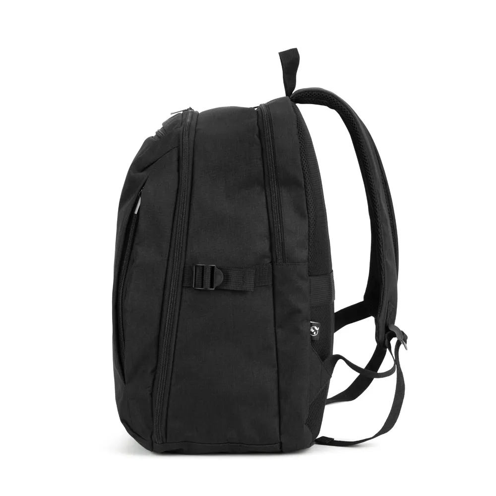 UDINE. Mochila com um compartimento de abertura total em poliéster reciclado 300D de alta densidade (16 )