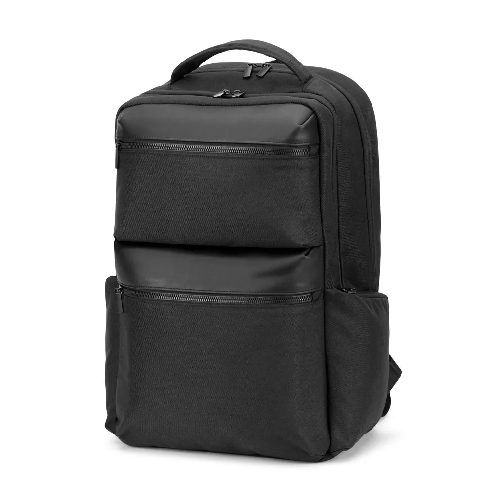 COPENHAGEN. Mochila em twill reciclado resistente à água com dois bolsos frontais de grande dimensão (17 3 )