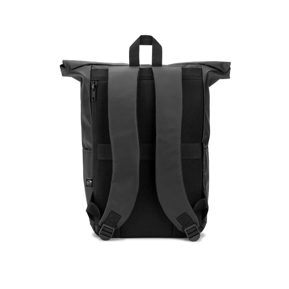 OSASCO BPACK. Mochila  Roll top  com design em sistema de fecho que permite enrolar a parte superior em poliéster reciclado 600D de alta densidade com revestimento resistente á água 20 L
