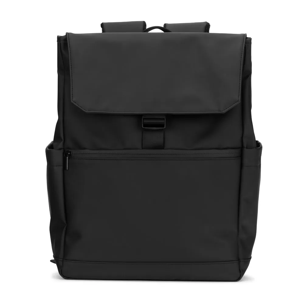AZORES BAG. Mochila para computador portátil (16 ) em PU, com pala que cobre todos os compartimentos