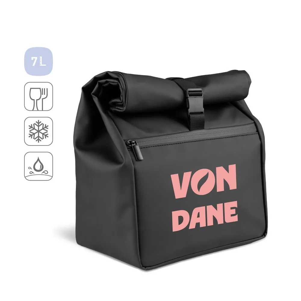AZORES COOLER. Bolsa térmica  roll top  em PU, com isolamento em PEVA (7L)-92580