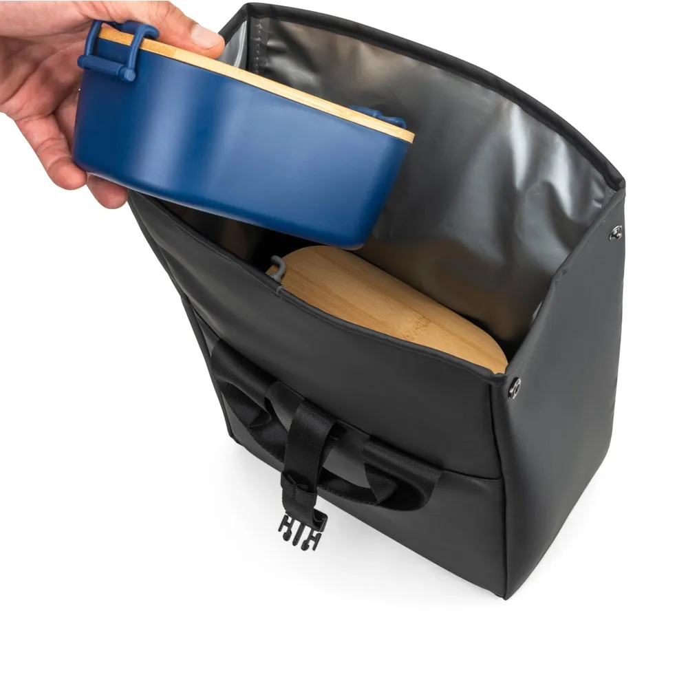 AZORES COOLER. Bolsa térmica  roll top  em PU, com isolamento em PEVA (7L)