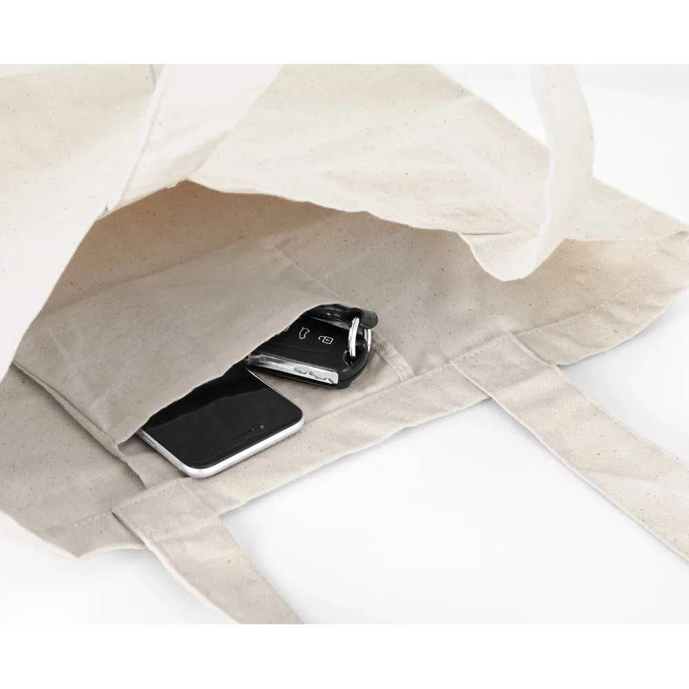 BETO. Sacola 100% algodão canvas (280 g/m²) com bolso interior