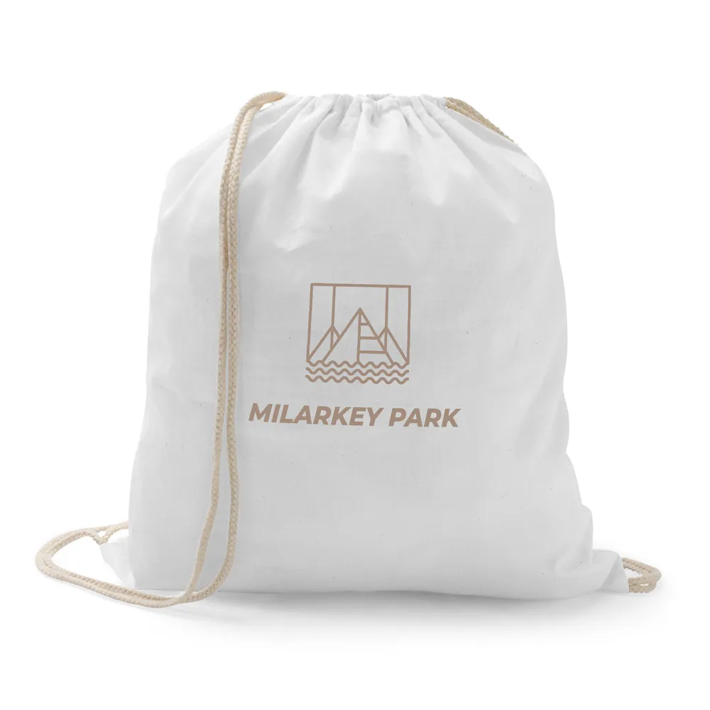 ILFORD. Sacola tipo mochila 100% algodão (100g/m²)