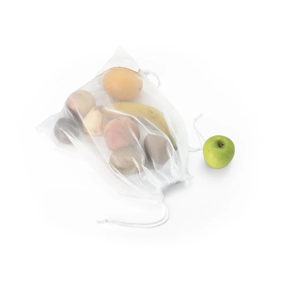 BOLZANO. Sacola dobrável 100% rPET com bolso em 100% poliéster reciclado 190T