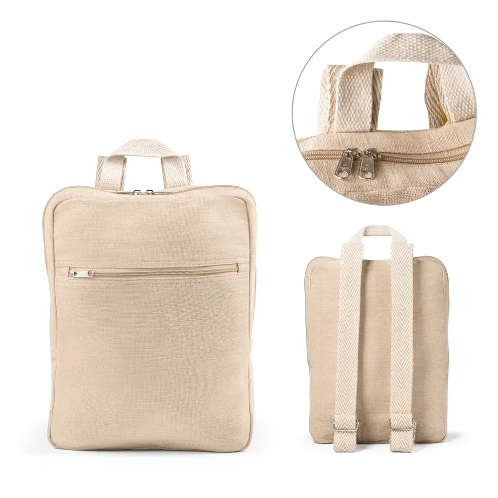 MARBELLA. Mochila em juco (mistura de algodão e juta, 275 g/m²)-92938