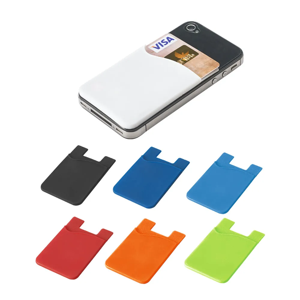 SHELLEY. Porta cartões para celular em silicone-93320