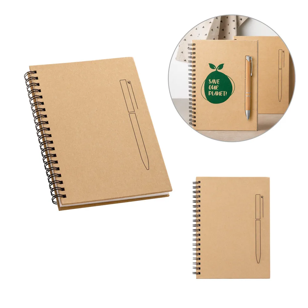 ROCK. Caderno em papel kraft com folhas lisas em papel pedra (120 g/m²)-93419