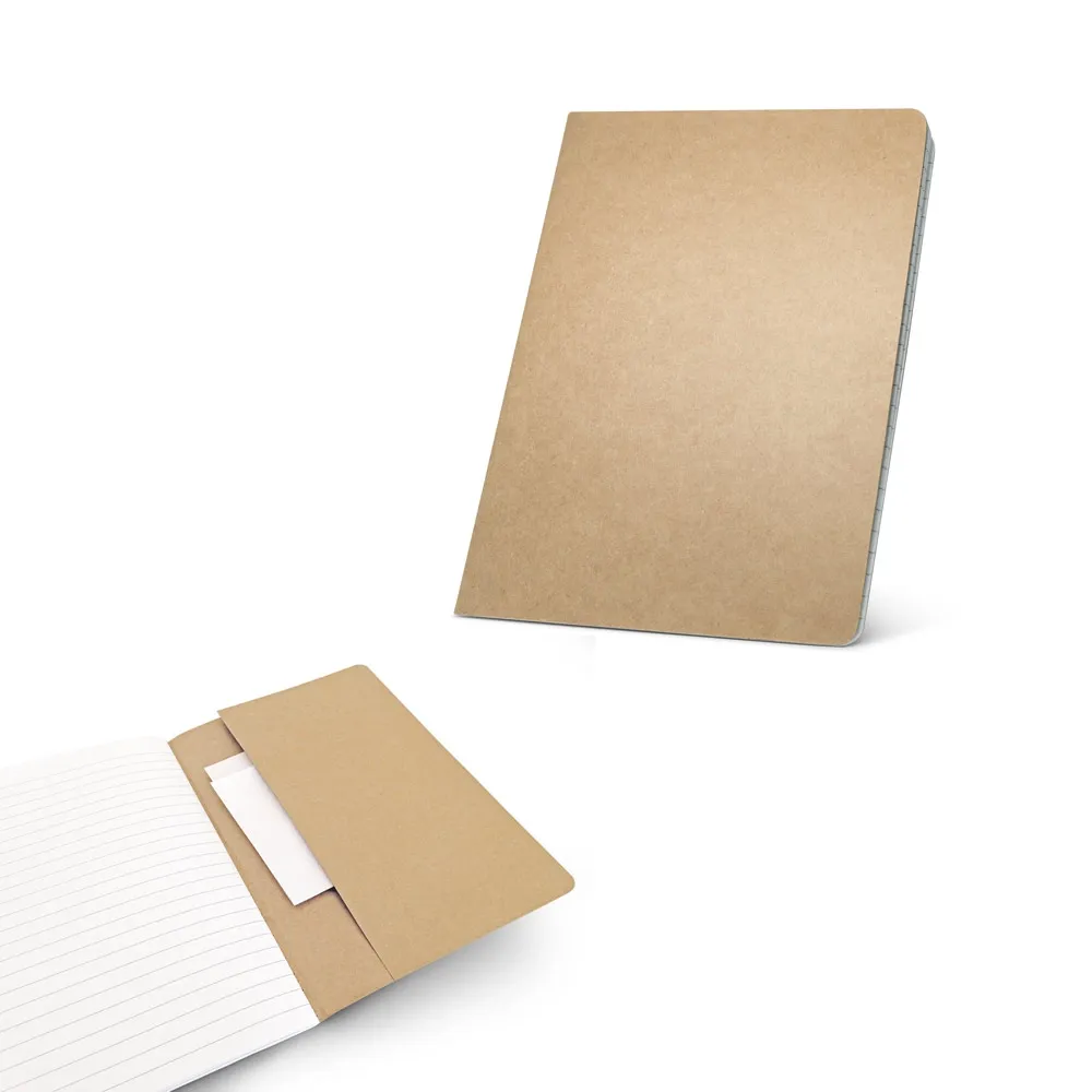 KOSTOVA. Caderno A5 em cartão kraft reciclado com páginas pautadas-93439