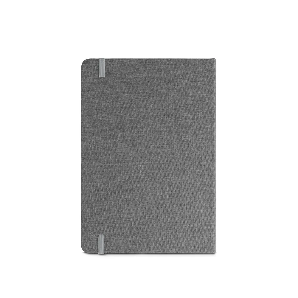 MÁRQUEZ. Caderno A5 de capa dura em tecido PET 100% reciclado com 160 páginas pautadas