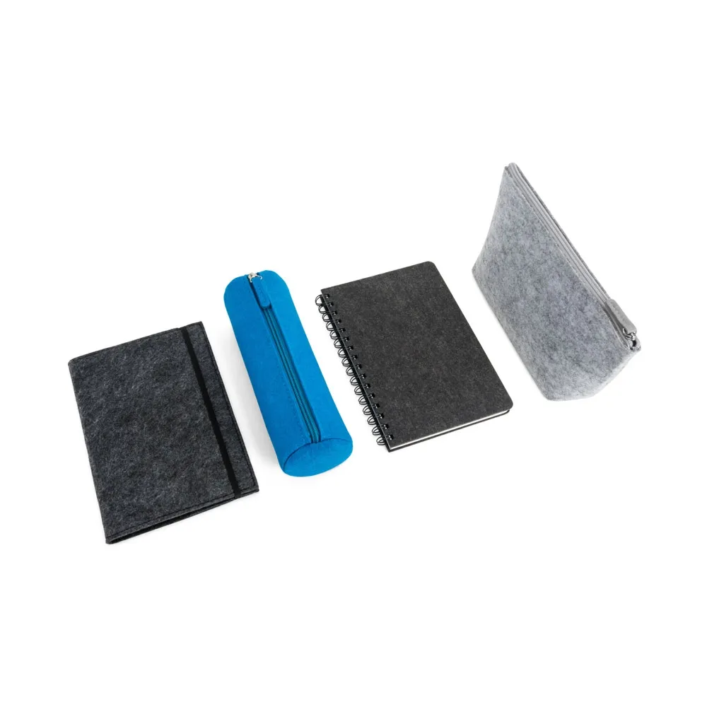 BALDWIN. Caderno A5 com capa em feltro 100% reciclado, com 160 páginas pautadas recicladas