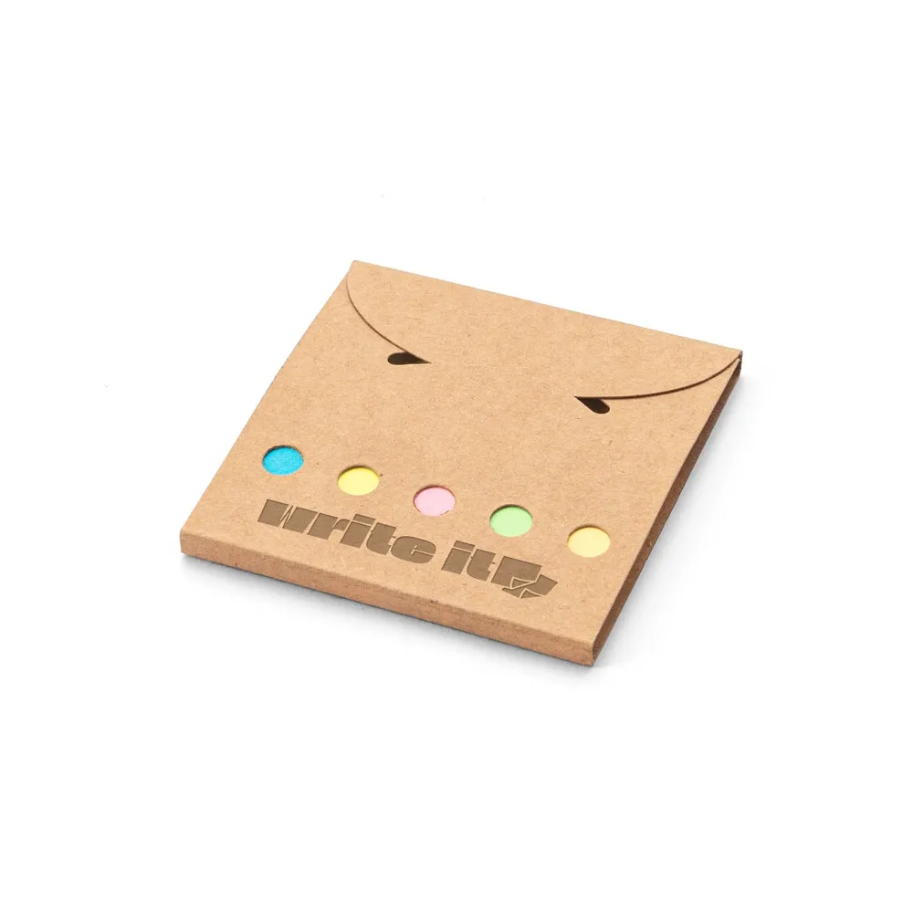AINSLEY. Conjunto para escritório, em papel 100% reciclado, com 6 blocos adesivados