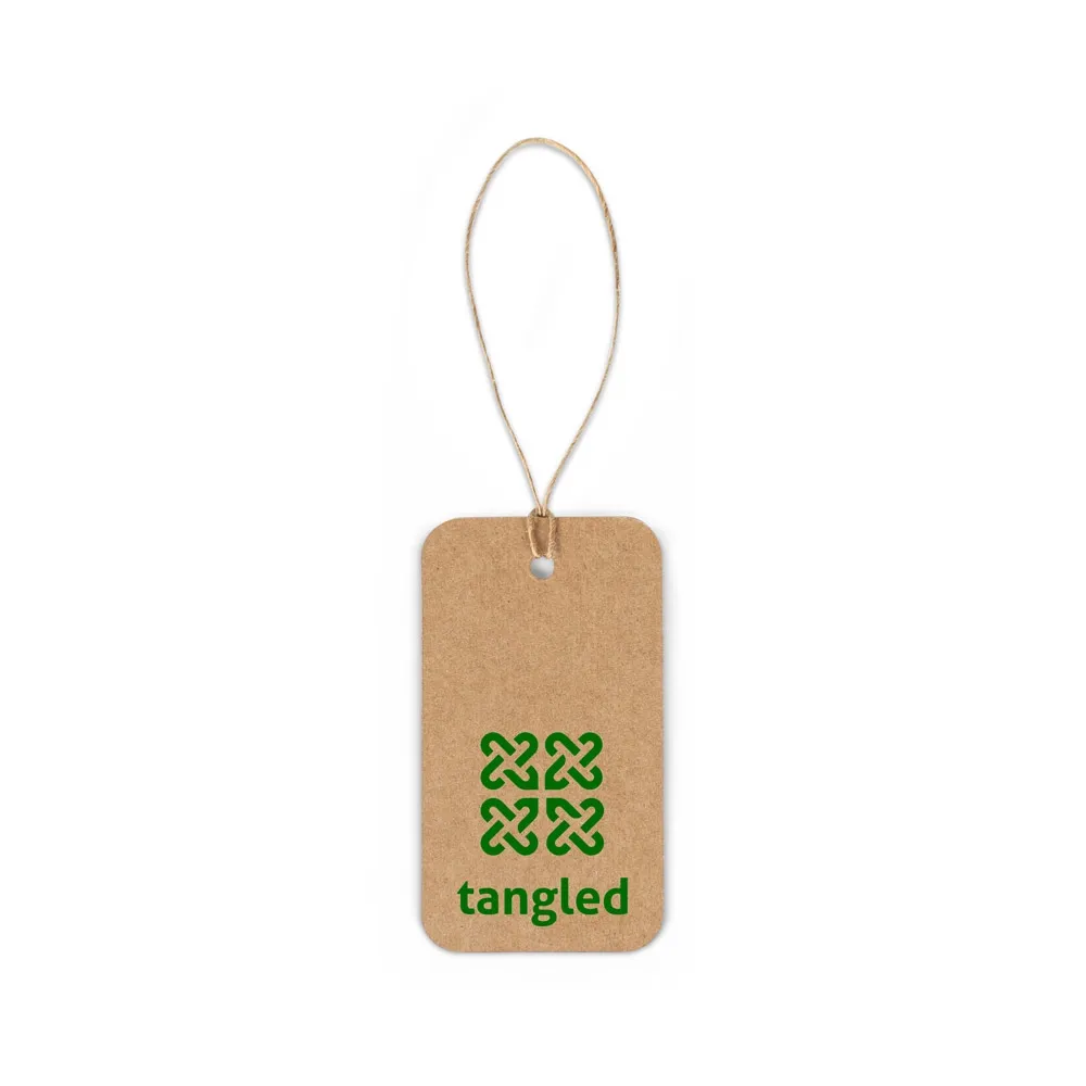 LABEL RECTANGULAR. Etiqueta em papel 100% reciclado (700 g/m²) com formato retangular