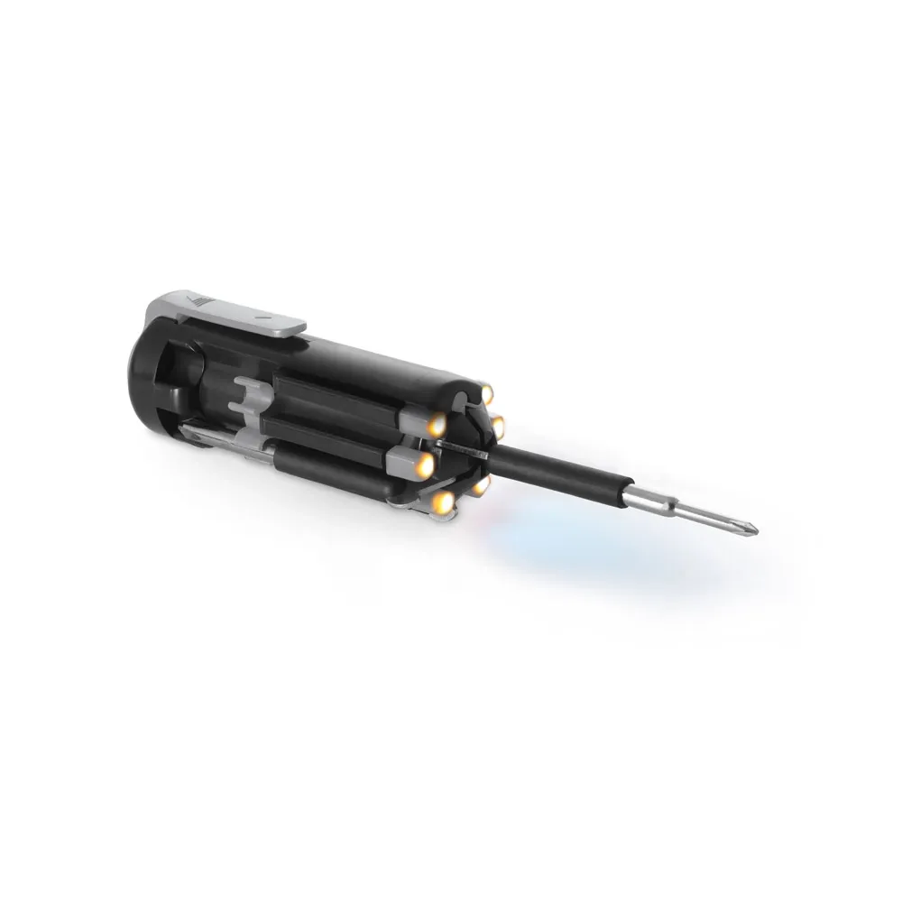 GABRO. Conjunto de ferramentas em ABS com 6 LEDs e 5 pontas