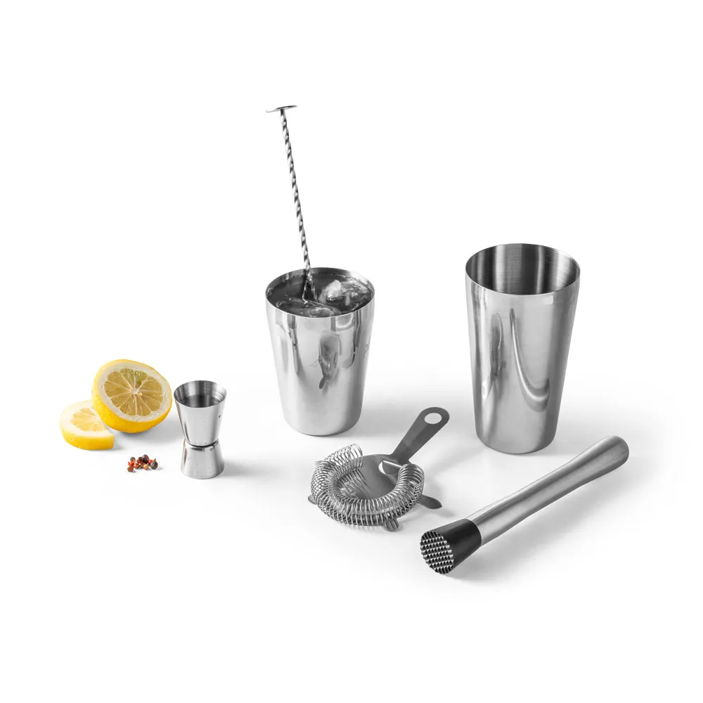 BRAMBLE. Set de cocktail com 6 peças em aço inox