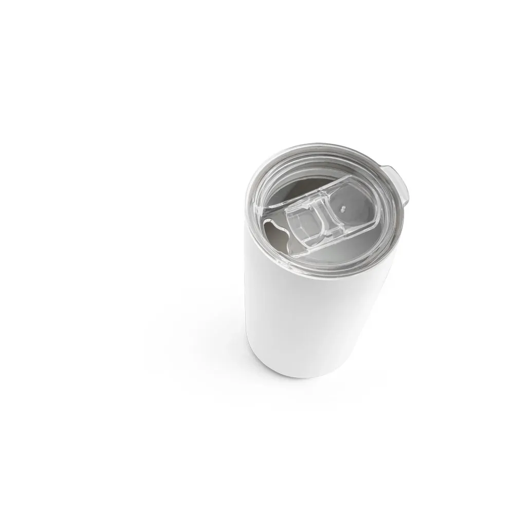 SLIDER. Copo de viagem para sublimação em aço inox de parede dupla térmica, isolada a vácuo 380 mL