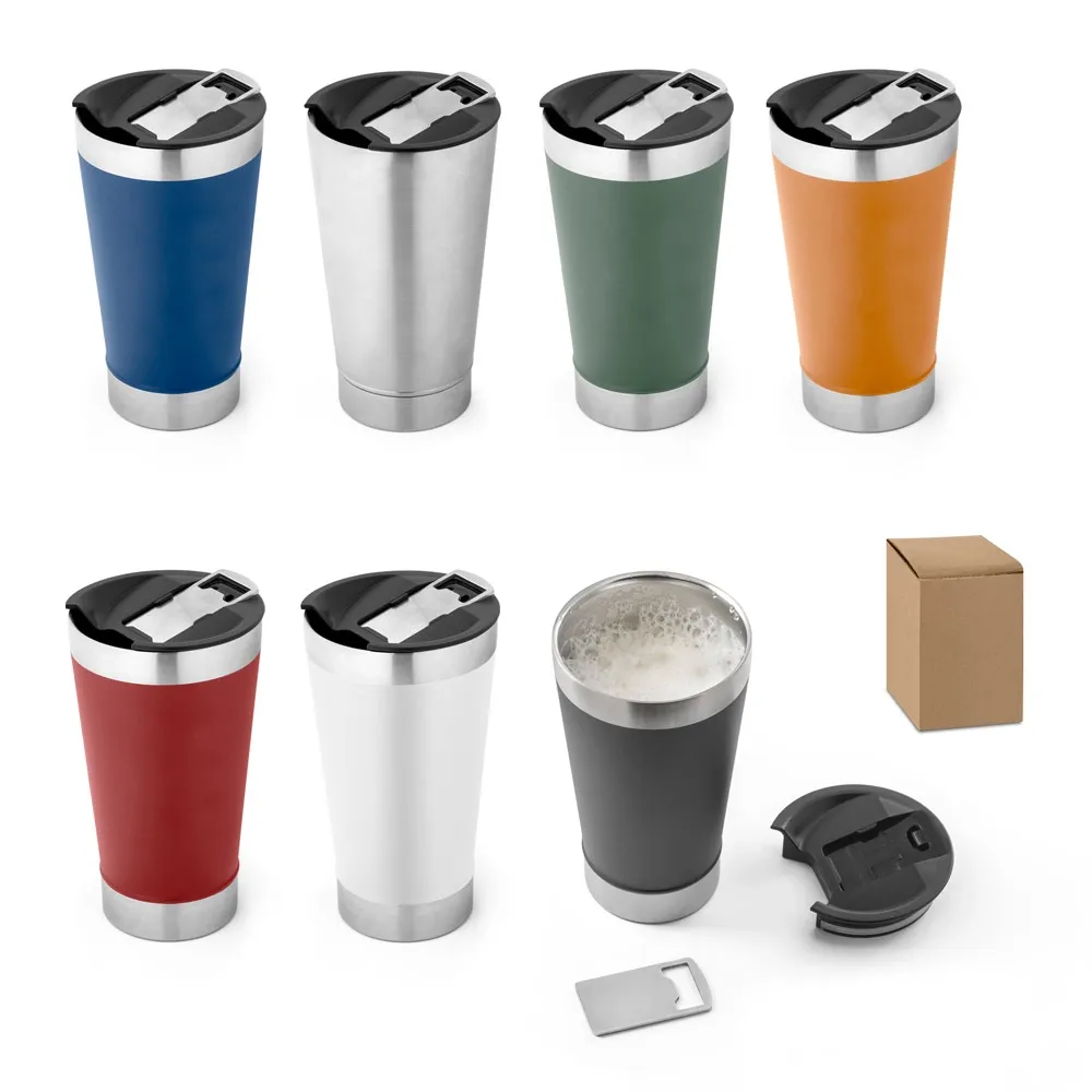 HALPERT LID. Copo térmico de viagem em aço inox 630 mL