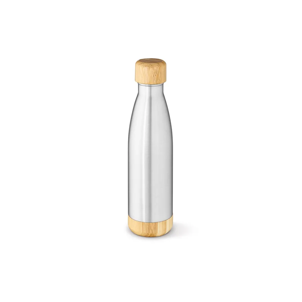BROMELL 550. Garrafa em aço inox (90% reciclado) com tampa em bambu 550 mL