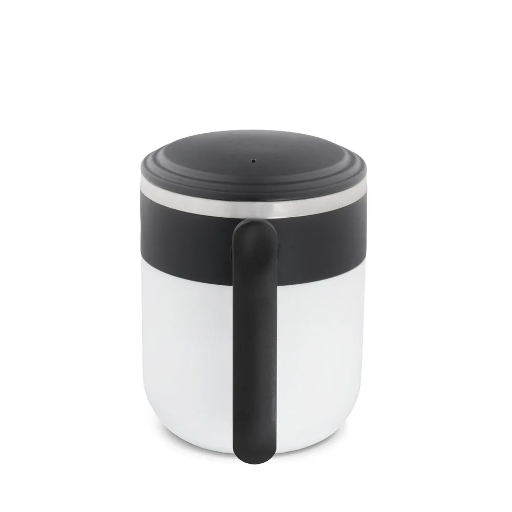 MALDINI. Caneca de viagem com parede interior em aço inox e acabamento mate 400 mL