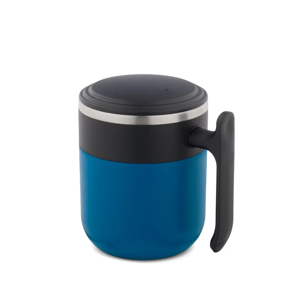 MALDINI. Caneca de viagem com parede interior em aço inox e acabamento mate 400 mL