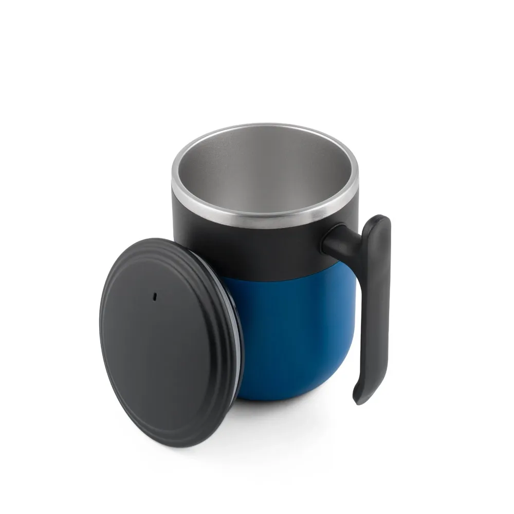 MALDINI. Caneca de viagem com parede interior em aço inox e acabamento mate 400 mL