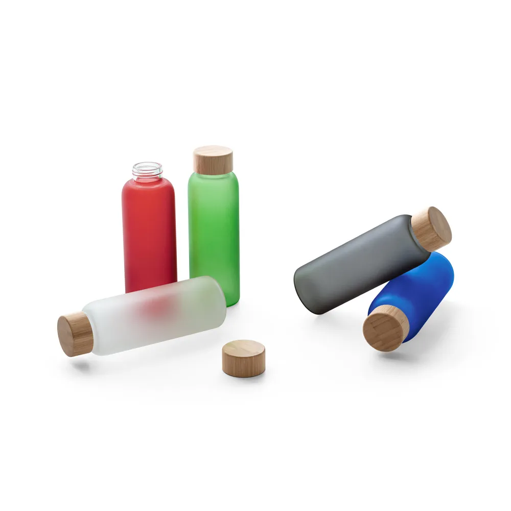 Garrafa de Vidro Fosco Colorido 500 ml