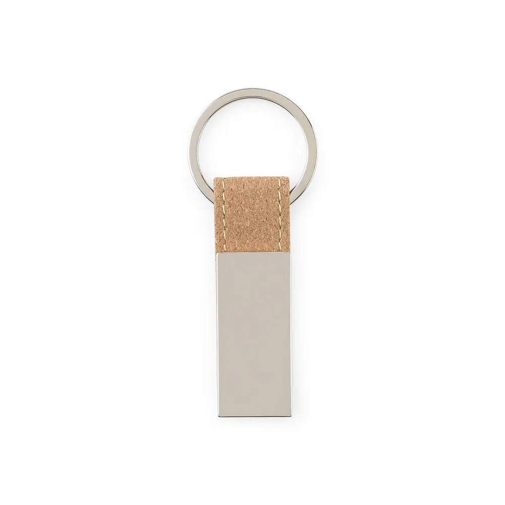 GOSLING. Conjunto composto por um porta-cartões e chaveiro, ambos em metal e cortiça