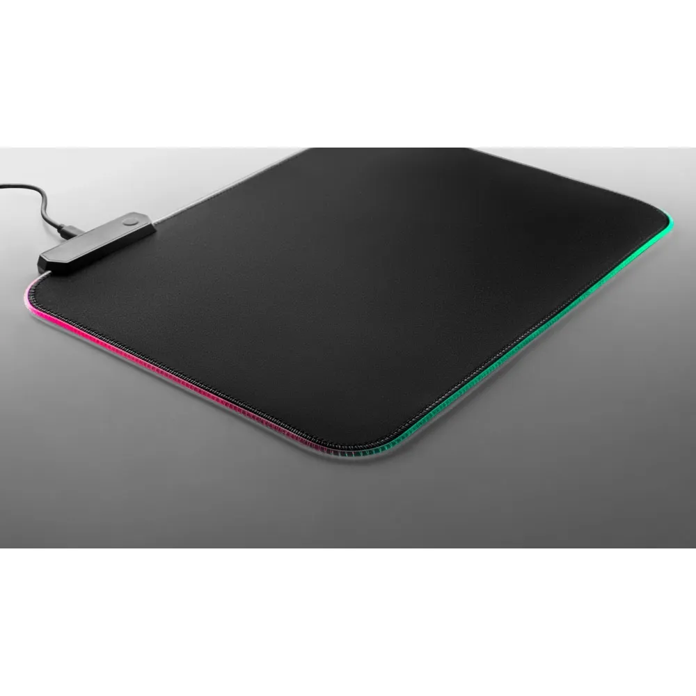 THORNE MOUSEPAD RGB. Tapete para jogos em poliéster com base antiderrapante em borracha