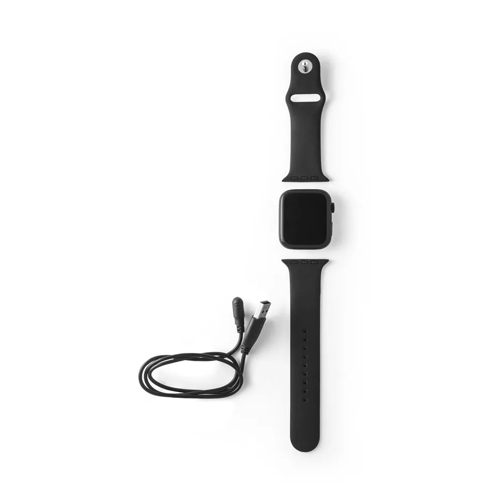 WILES. Relógio inteligente com tela IPS de 1 85 polegadas com bracelete em silicone e à prova de salpicos de água com IPX4