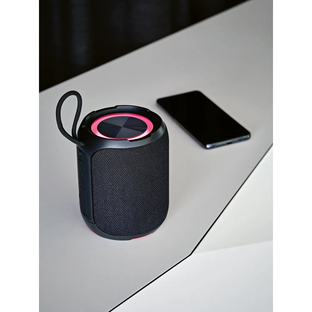 AVICENNA. Caixa de som em ABS 100% reciclado à prova de água com classificação IPX6 2 600 mAh
