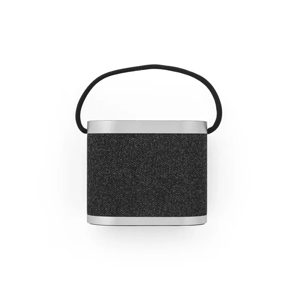 GUETTA. Caixa de som de 15W com carregador wireless super-rápido 15W e 2h de autonomia em bambu e PET 100% reciclado