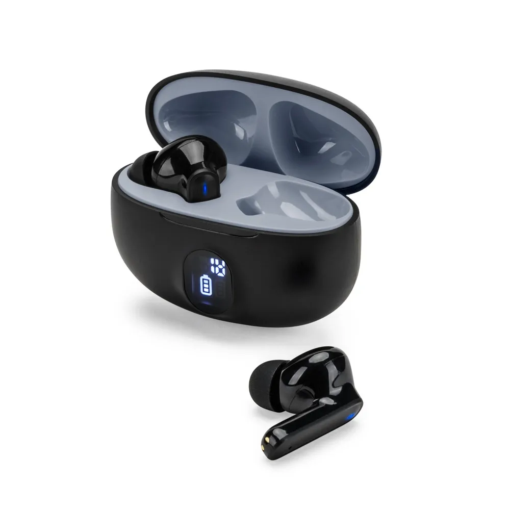 CAETANO. Fones de ouvido wireless em ABS 100% reciclado e autonomia de 4h