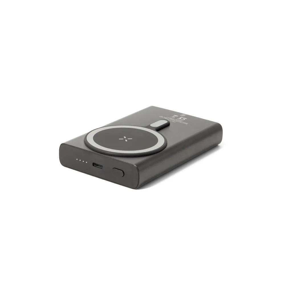 WRIGHT 10. Bateria portátil magnética com carregamento super-rápido em alumínio reciclado e ABS reciclado (10 000 mAh)