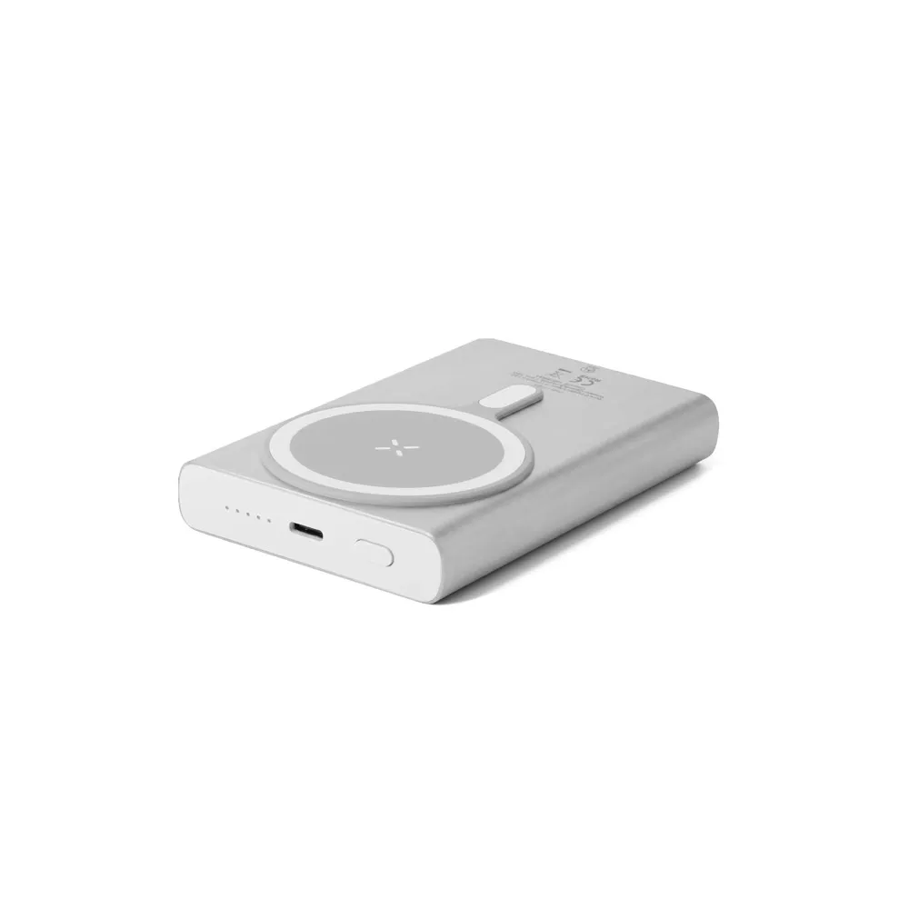 WRIGHT 10. Bateria portátil magnética com carregamento super-rápido em alumínio reciclado e ABS reciclado (10 000 mAh)