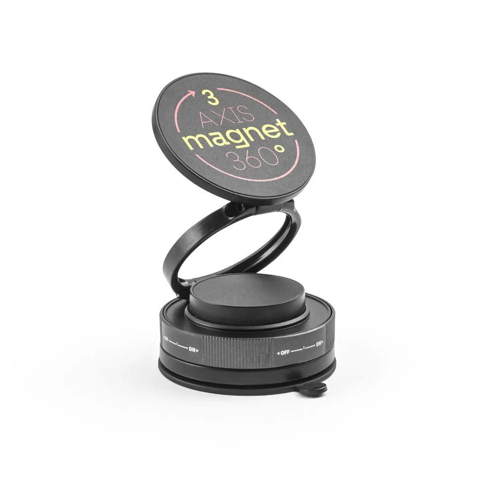 KEPLER. Suporte magnético para celular com sistema de fixação em vácuo para superfícies lisas e não lisas (rotação de 360º)