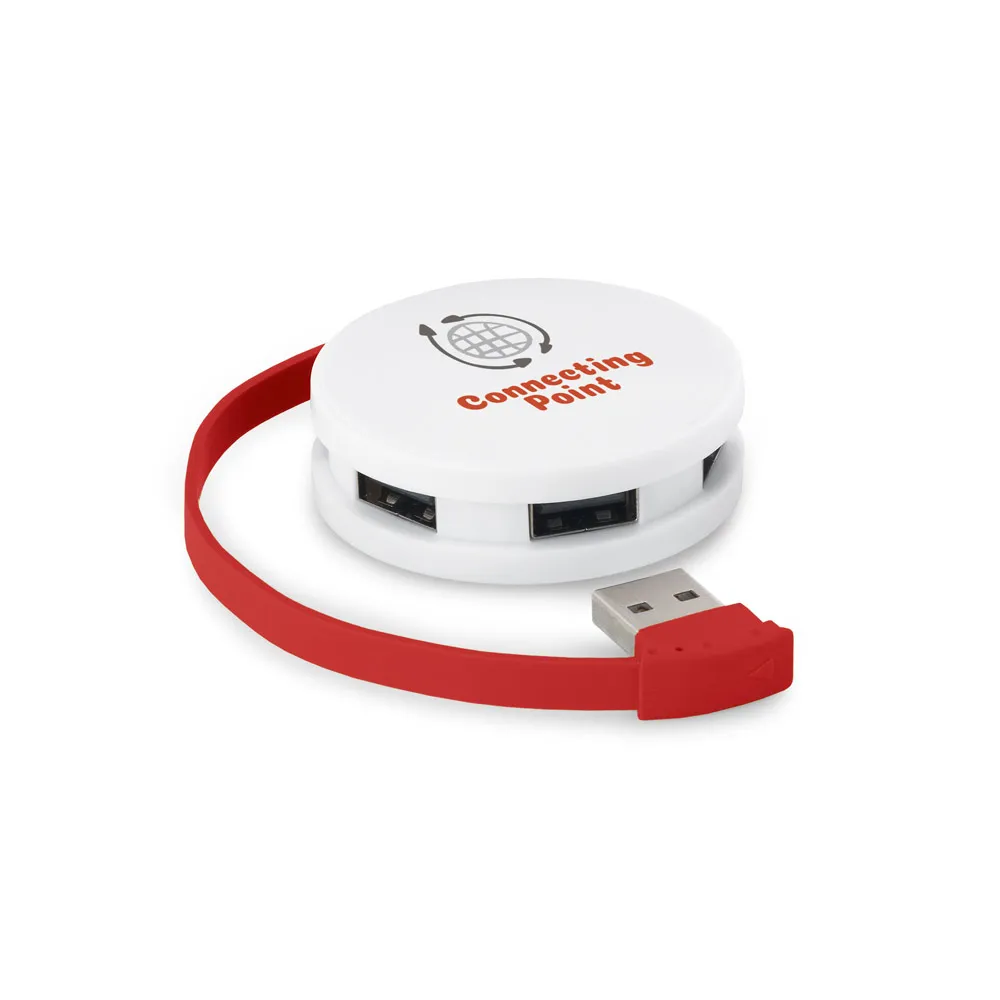 GARDNER. Hub USB 2 0 em ABS com 4 portas